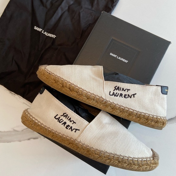 SAINT LAURENT EMBROIDERED ESPADRILLES IN CANVAS - Picture 2 of 8